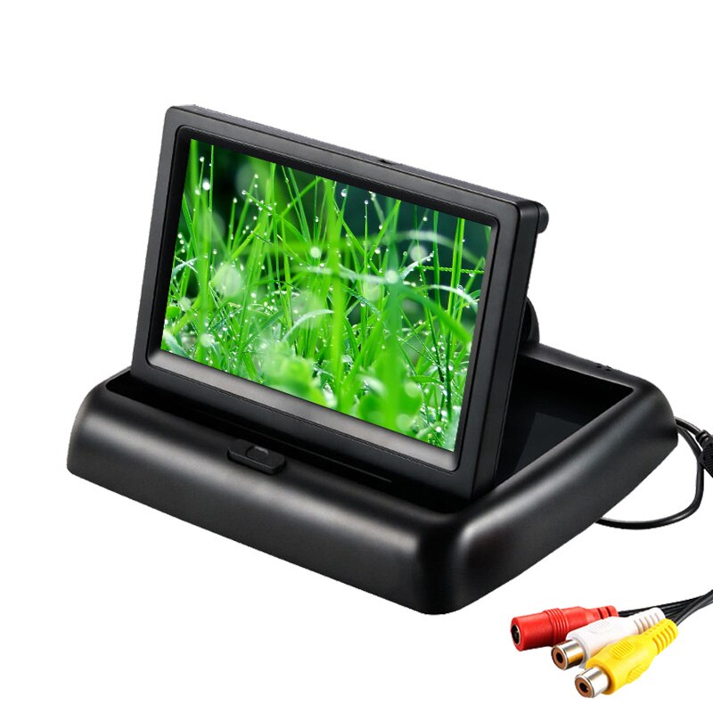 [HFSECURITY] Portable 4.3 Inch 12V Wiredf 480*272 HD Car Reversing 7W Digital LCD Color Monitor Display NTSC PAL