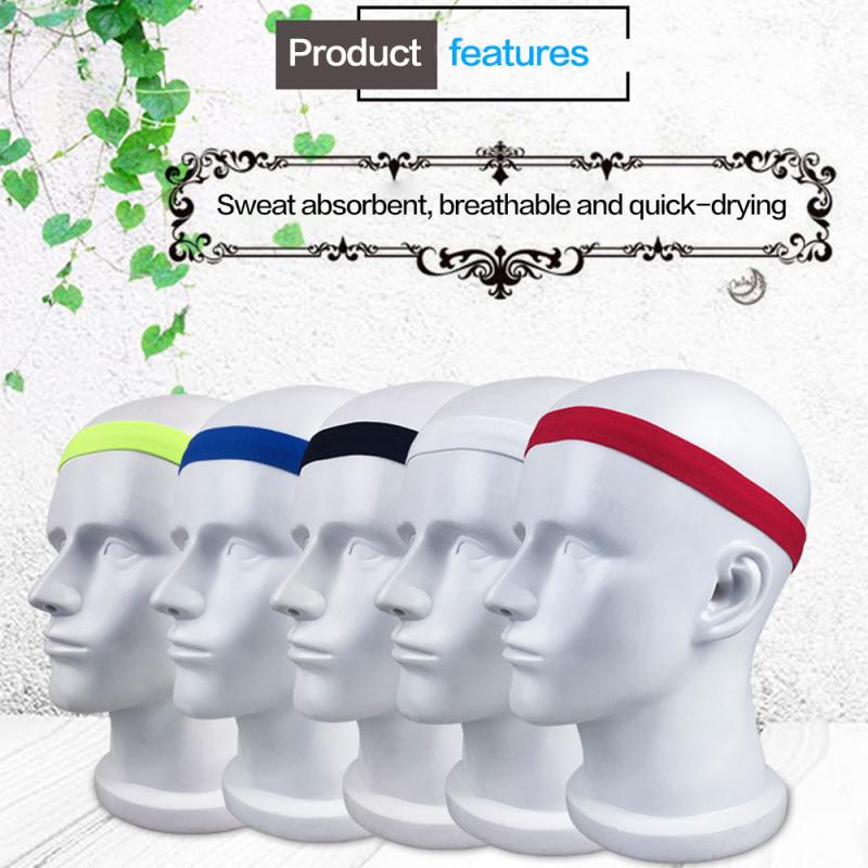 1 pz fasce per le donne calcio yoga fasce per capelli puri antiscivolo gomma elastica sottile sport fascia uomo accessori per capelli copricapo