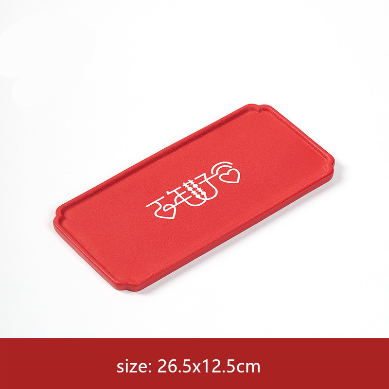 Chinese Ceramic Round Tea Tray Living Room Tea Table Accessories Household Tea Board Chahai Tradition Tea Set Supplies: B