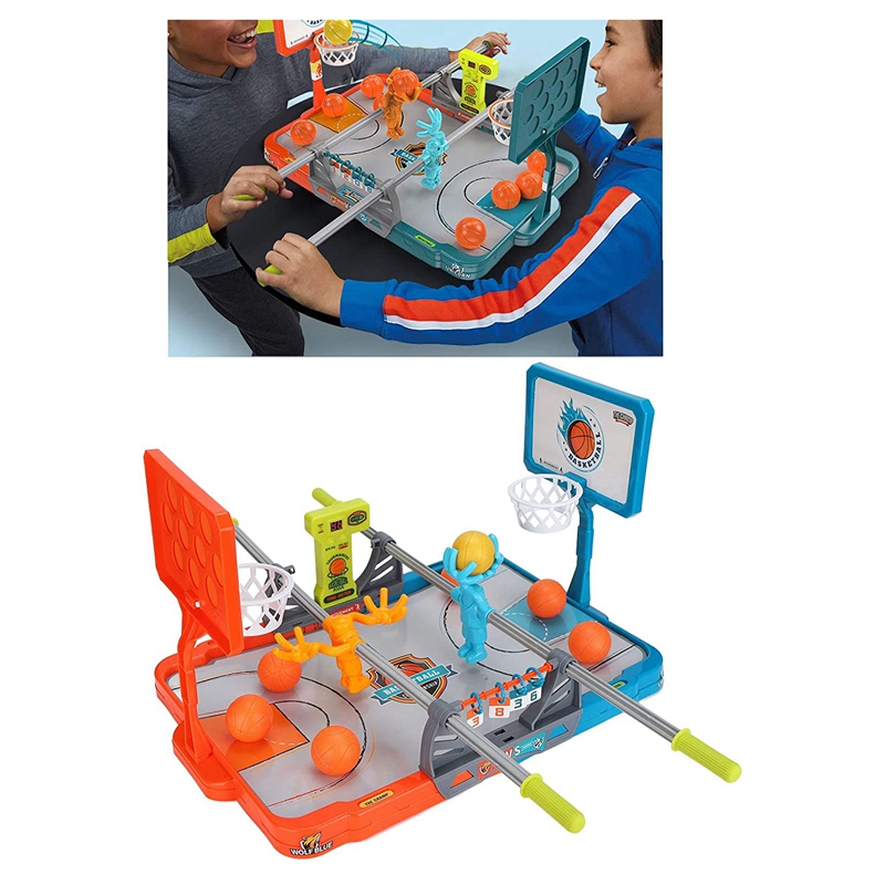 Basketball-spielzeug für 2 spieler, kompaktes tisch-basketball-set, die beste idee für jungen und mädchen