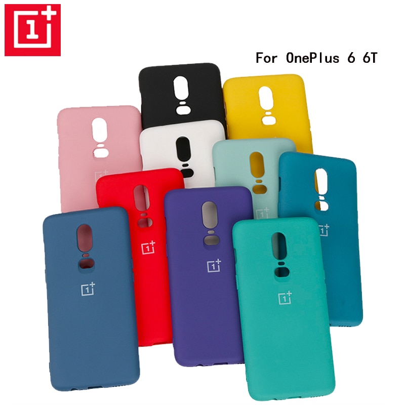 Oneplus 6 6T Case Original Official Silicone Soft Ultrathin Shockproof Full Protective Cover Oneplus One Plus 6 6T Case