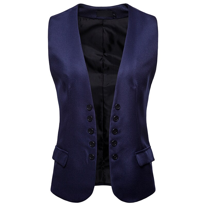 Royal Blue Suit Vest Men Brand Double Breasted Dress Vest Waistcoat for Men Casual Sleeveless Cardigan Vests