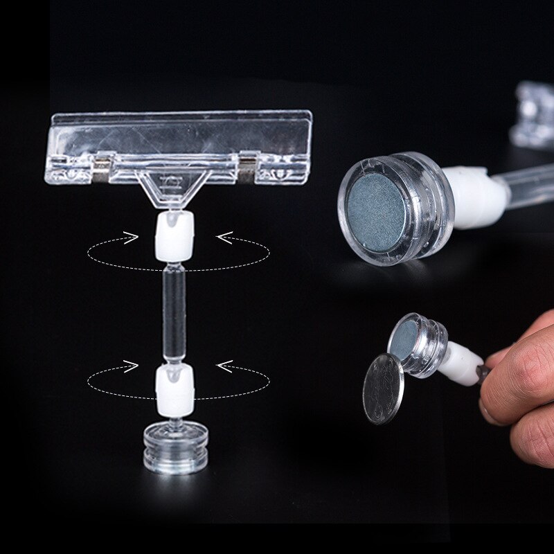 3 stk./pak abs plast mini hylde klip pop magnet reklame klip