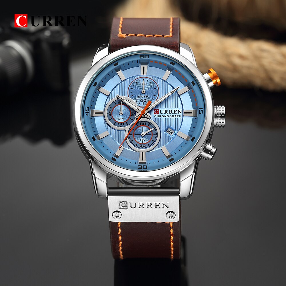 Curren Datum Quartz Mannen Horloges Top Luxe Mannelijke Klok Chronograph Sport Mens Polshorloge Hodinky Relogio Masculino