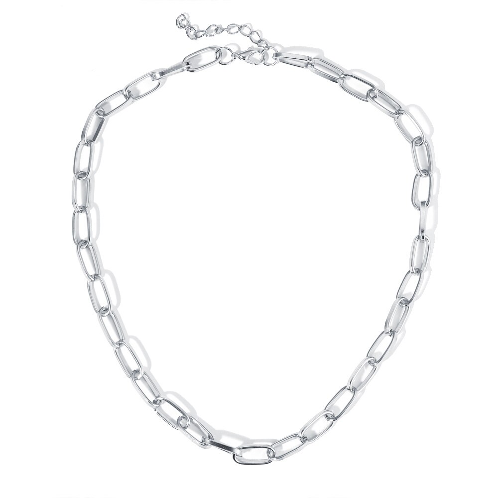 Punk choker slot ketting gelaagde ketting op de nek met slot punk sieraden vrouw sleutel hangslot hanger ketting voor vrouwen: C210