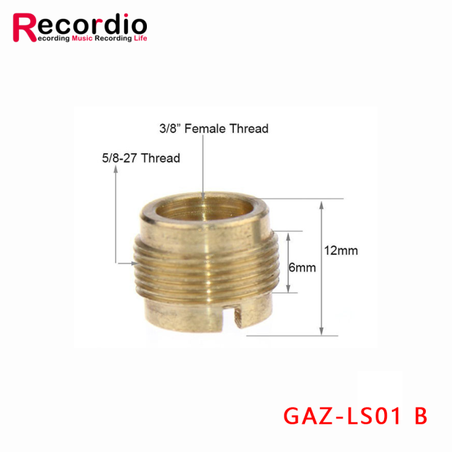 GAZ-LS01 UN 3/8 Femelle À 5/8 "Filetage Mâle Convertir Vis Adaptateur Pour Pied De Micro Support Micro Studio D'enregistrement: GAZ-LS01 B