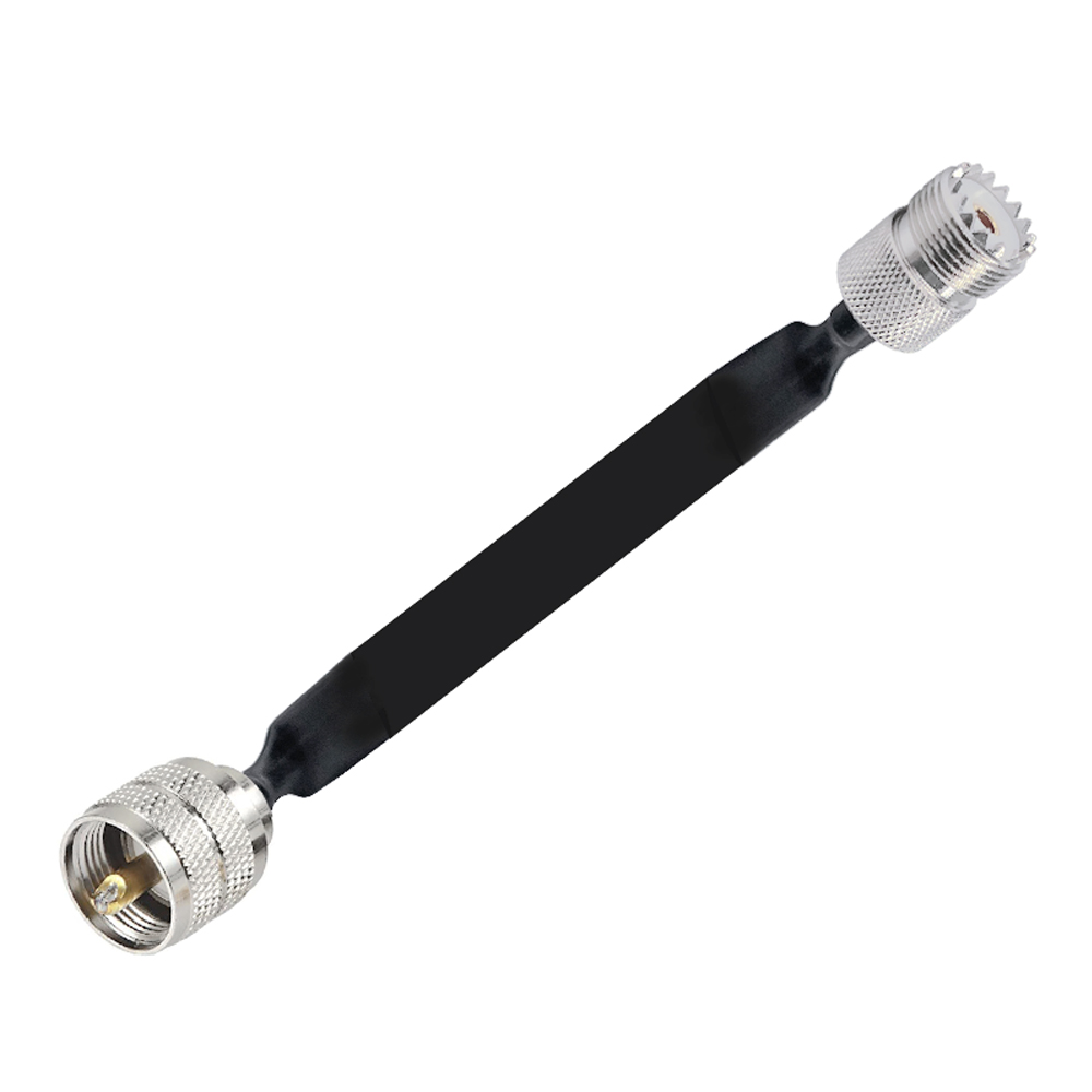 Window/Door Pass Through Flat RF Coaxial Cable SO239 UHF Female to UHF Female Male PL259 50 Ohm RF Coax Pigtail Extension Cord: Dark Grey / 3P