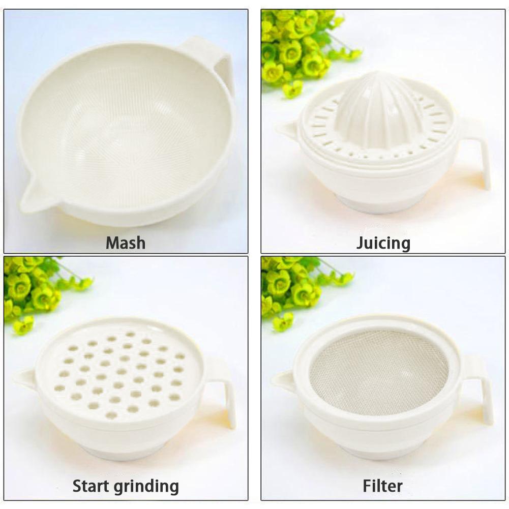 Safe Food Grade PP Making Set Multifunctional Grinding Cooking Masher For Baby