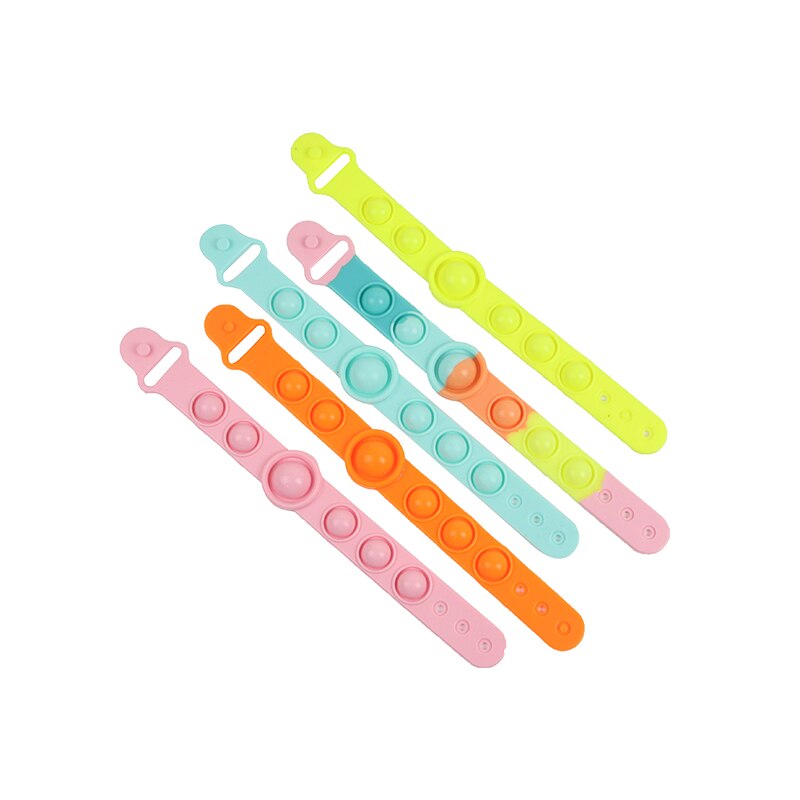 Polsino in Silicone pressa portatile Decom Press ion giocattoli Fidget semplice fossetta braccialetto giocattolo antistress mano pop Figet It giocattolo morbido