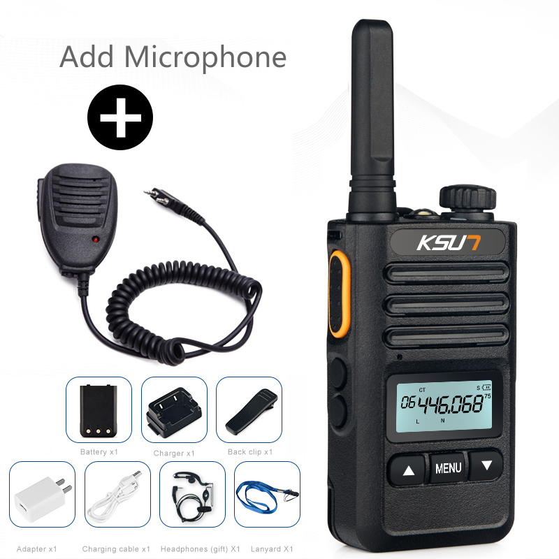 KSUN – Mini walkie-talkie portable, Radio amateur bidirectionnelle, émetteur-récepteur hf, Station de communication uhf: X30-XKB Add Speaker