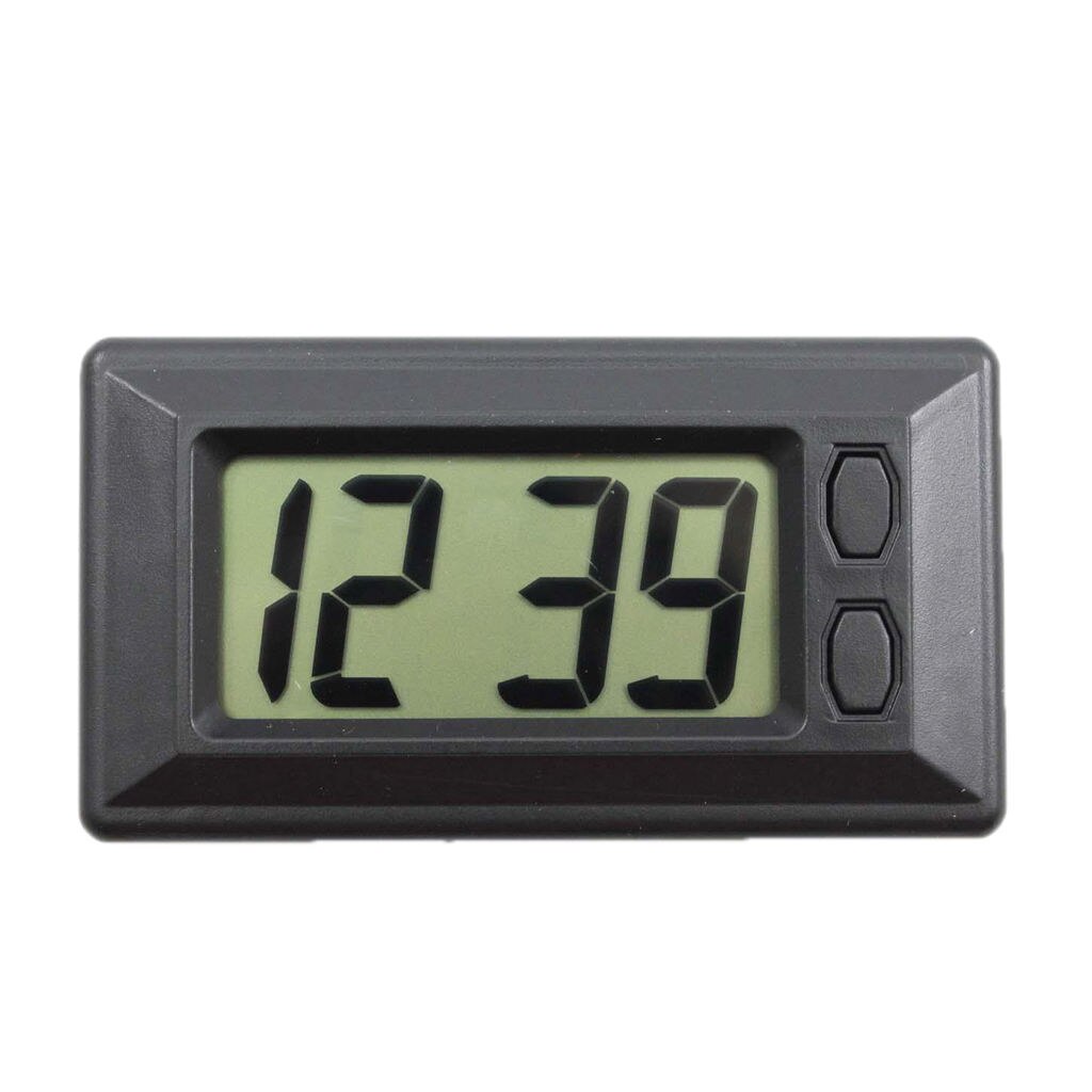 Horloge Numérique Solaire Pour Voiture - Affichage LCD Heure, Date, Température Intérieure - Alimentation Solaire Et Batterie