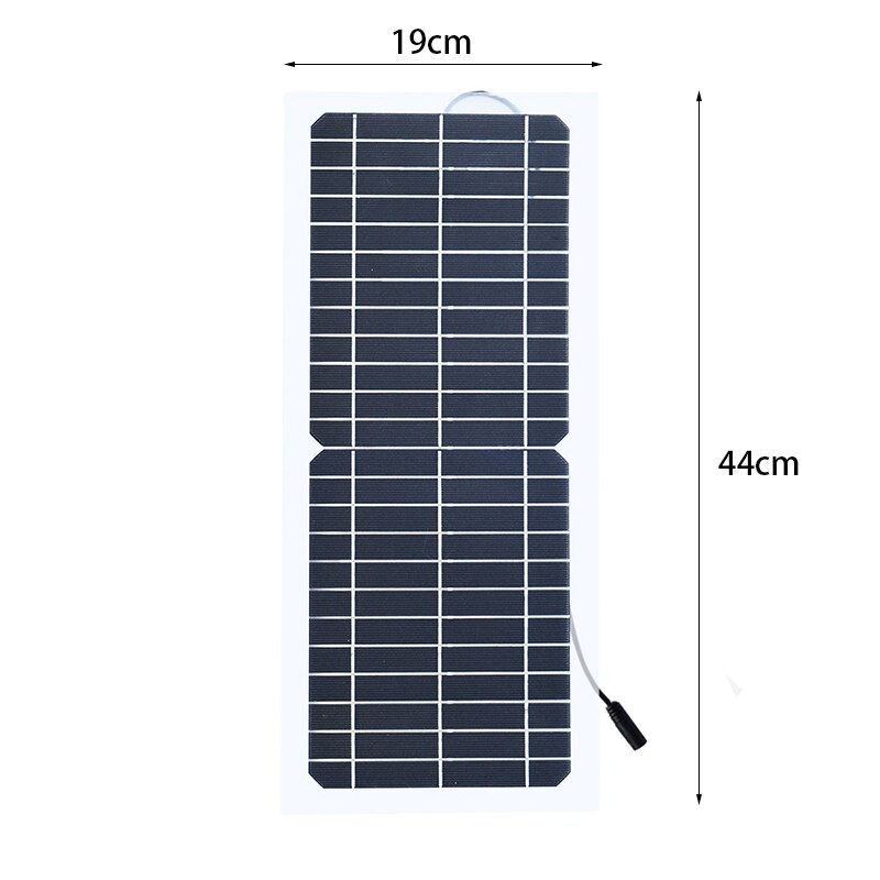 DC12V 10W Portable Solar Panel semi-flexible Monocrystalline Solar Cell Outdoor Connector DIY Solar Charger Panel Solar Power
