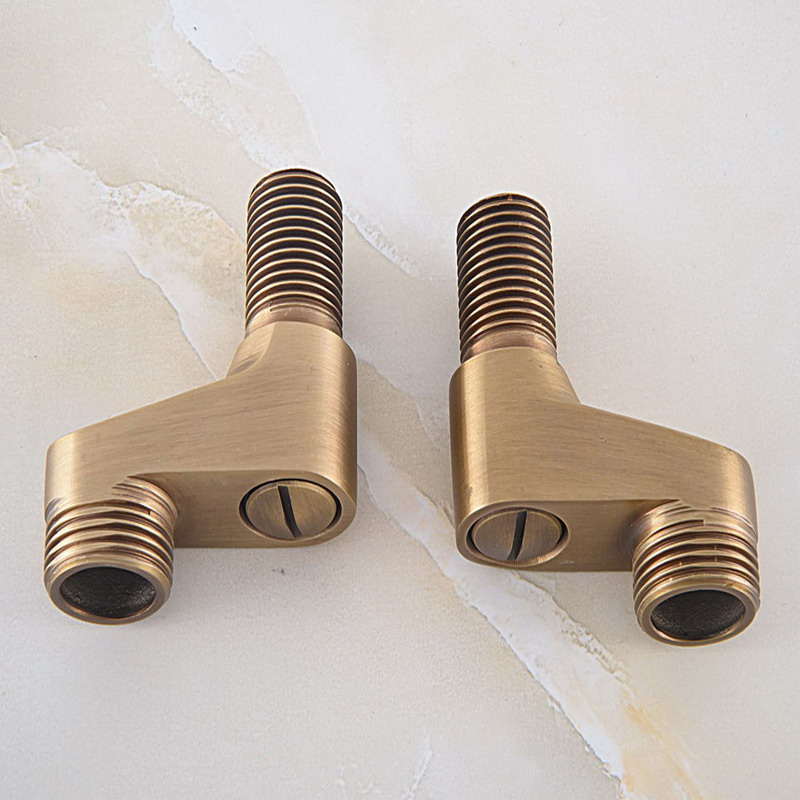 Bathroom Accessory Antique Brass Claw Foot Wall Mounted Bath Tub Rain Shower Faucet Adjustable Adapter Swing Arms aba127