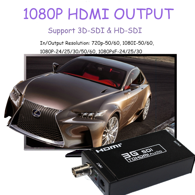 3G SDI to HDMI HD Video Converter 480i/576i 720P/1080P SDI to HDMI Converter 3G-SDI Adaptor