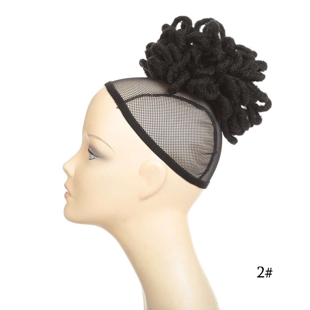 20.5 " dreadlocks chignon afro høj pust syntetisk hår knold hestehale klip i hår extensions snore hestehale hårstykker: #2