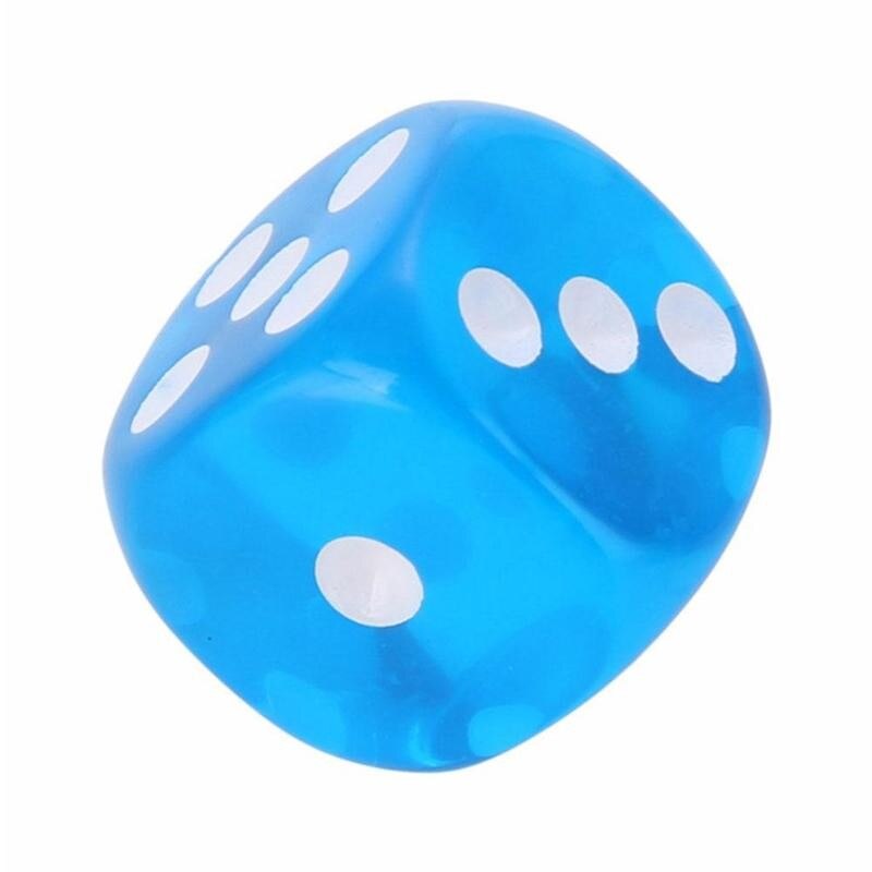 14Mm Kleur Transparant Crystal Dice Familie Bordspel Speelgoed Interactie Game Accessoires E2J4
