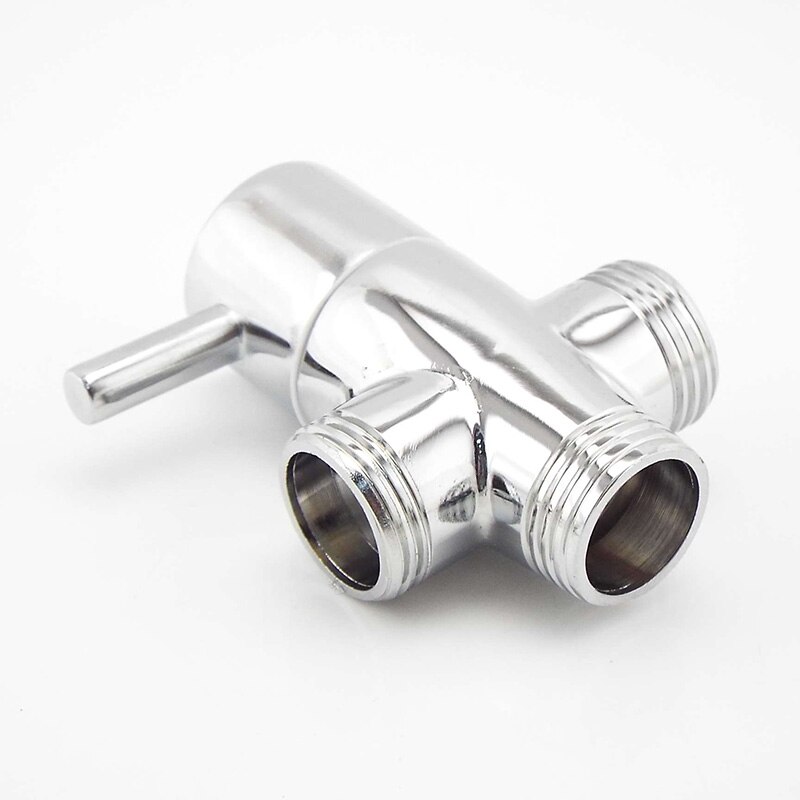 Male Female Water Diverter 3 Way Faucet G1/2" G 3/4" T Adapter Chrome Plated Bathroom Toilet Shower Filling Valves Accessories
