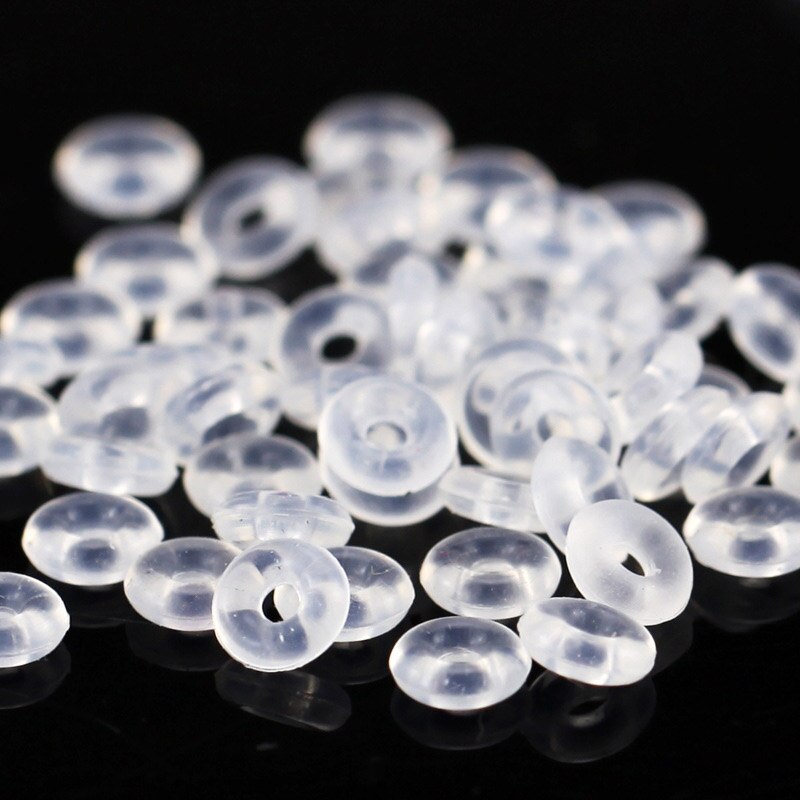 100 sztuk kolorowy wisiorek z koralikami silikonowe gumowe korki pierścienie Spacer Fit europejskie bransoletki DIY Making elastyczny 2mm otwór klip koralik