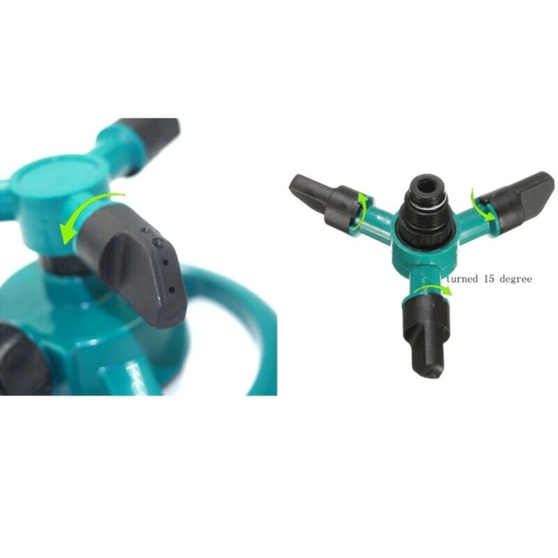 3 düsen Arm Automatische Bewässerung 360 ° Rotierenden Rasen Sprinkler Einstellbar Spritzen Winkel und Abstand Bewässerung Garten