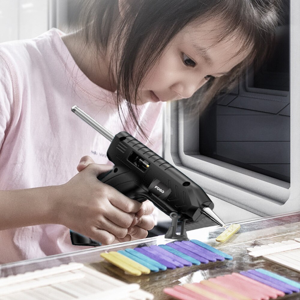 Cordless Glue Gun Melt Glue Gun Machine USB Rechargeable Craft DIY Repairing Tool Kits with Glue-Stick