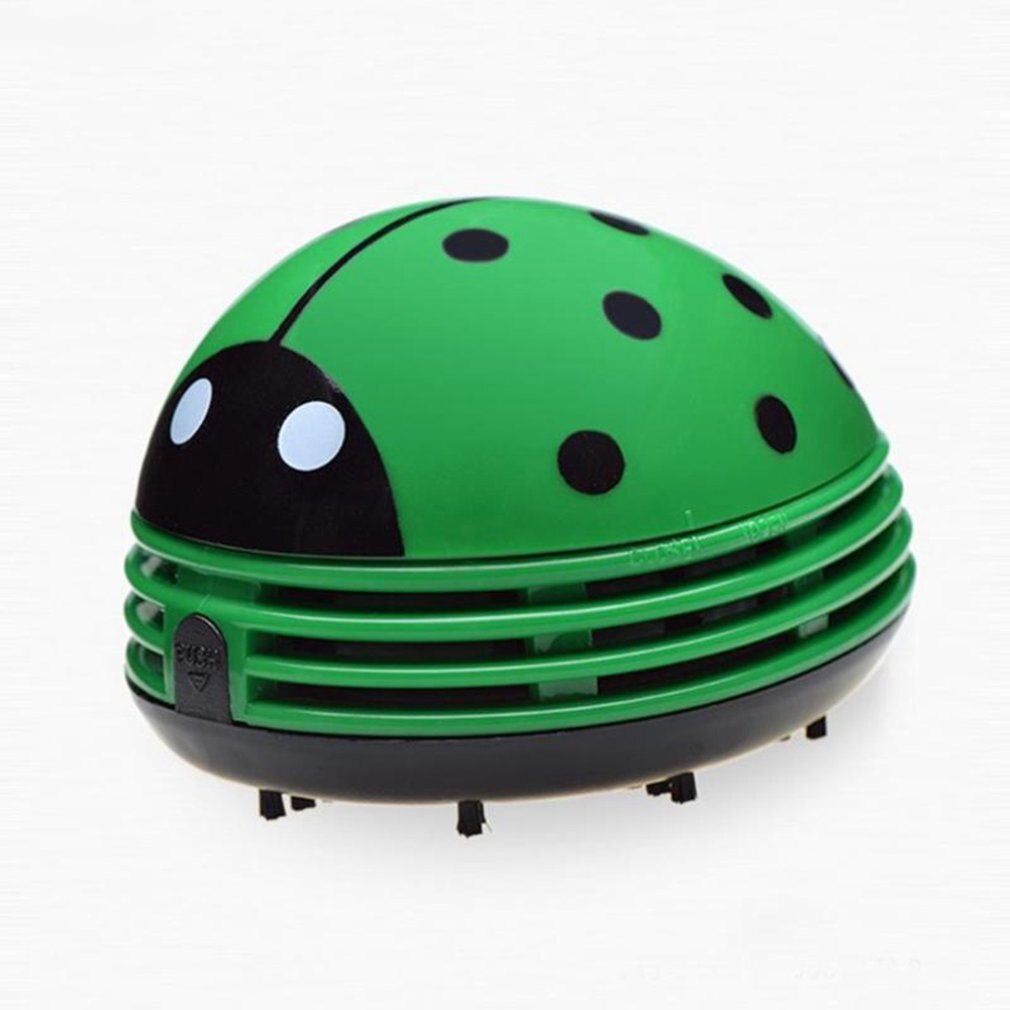 Mini Ladybug Vacuum Cleaner Desktop Coffee Table Vacuum Cleaner Dust Collector For Home Office: green