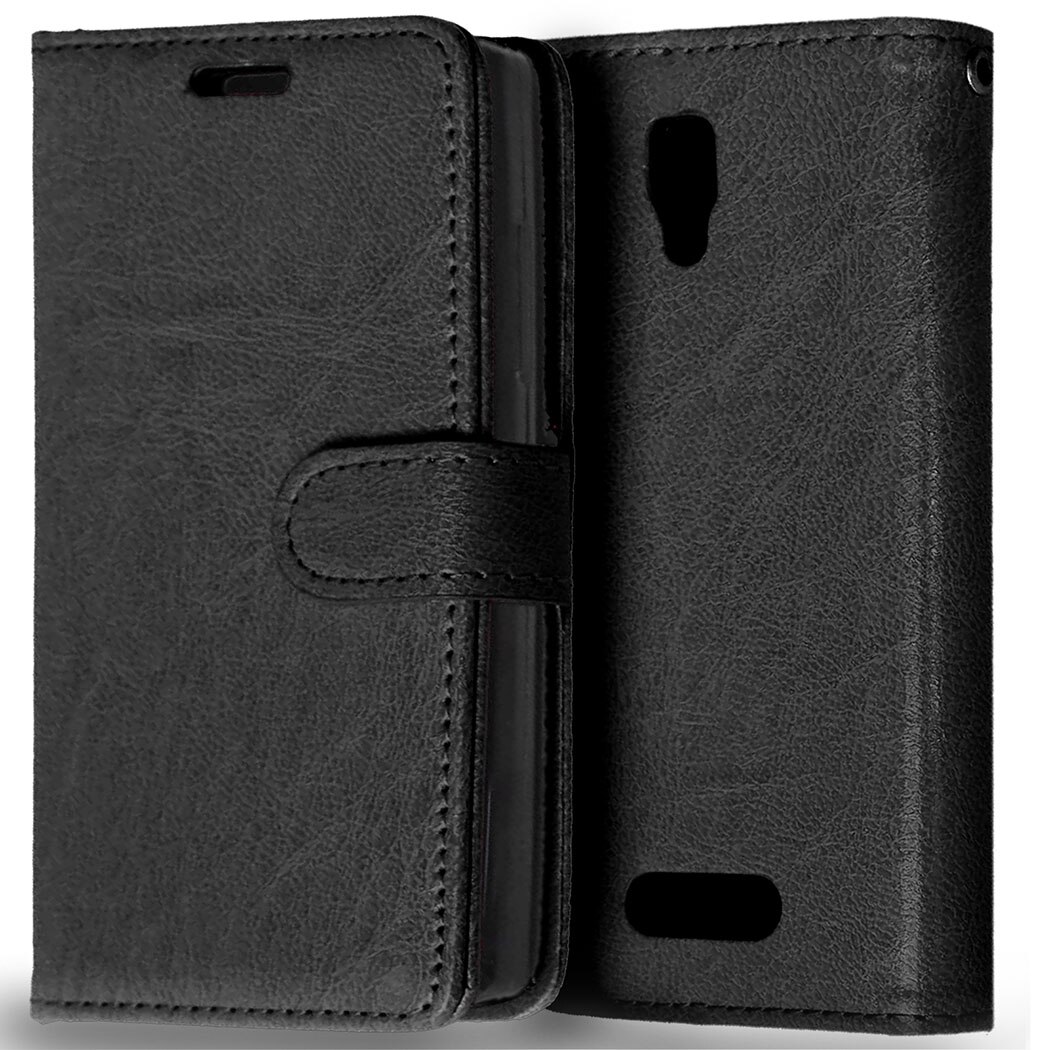 For Lenovo A2010 Phone Bag Book Cover Wallet PU Leather Bag Flip Case For Lenovo A Angus2 Phone Skin Case With Card Holder: Black