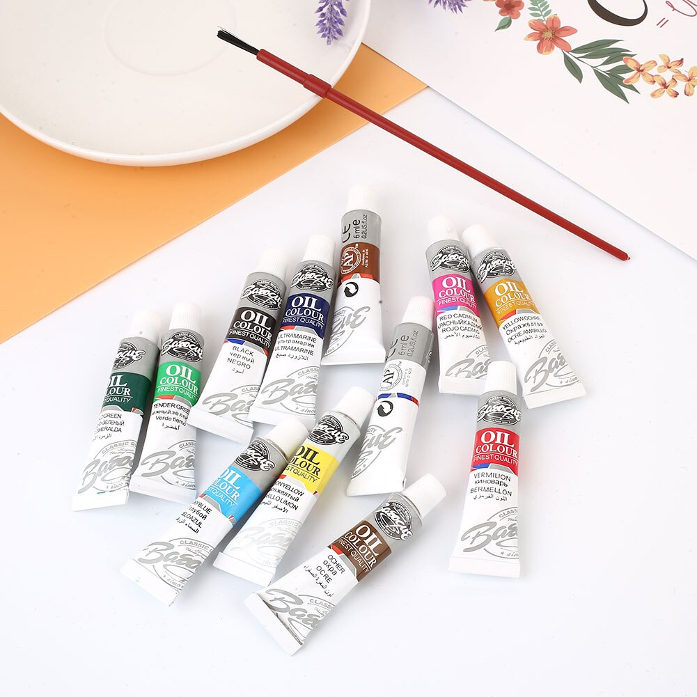 Oil Painting Paint 12Colors Drawing Pigment 6ml Tu... – Vicedeal