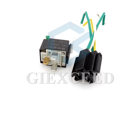 4 Pin Relais Montageplaat Relais Socket Houder Met Medium Gesmolten Op/Off 4-Pin Bedrade Kabel 18AWG 30A DC12V 24 v