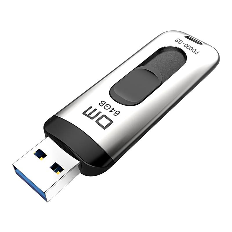 Dm PD090 USB3.0 Flash Drive 128Gb Metalen Pen Drive High Speed Memory Stick 64Gb 32G U Disk zilver Shell Flashdrives