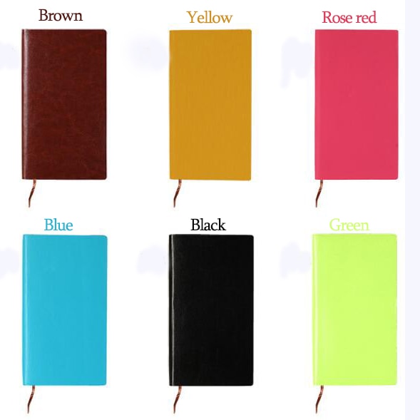 Business PU Leather Notebook A6 Student Diary Book Colors Office School Stationery Supplies