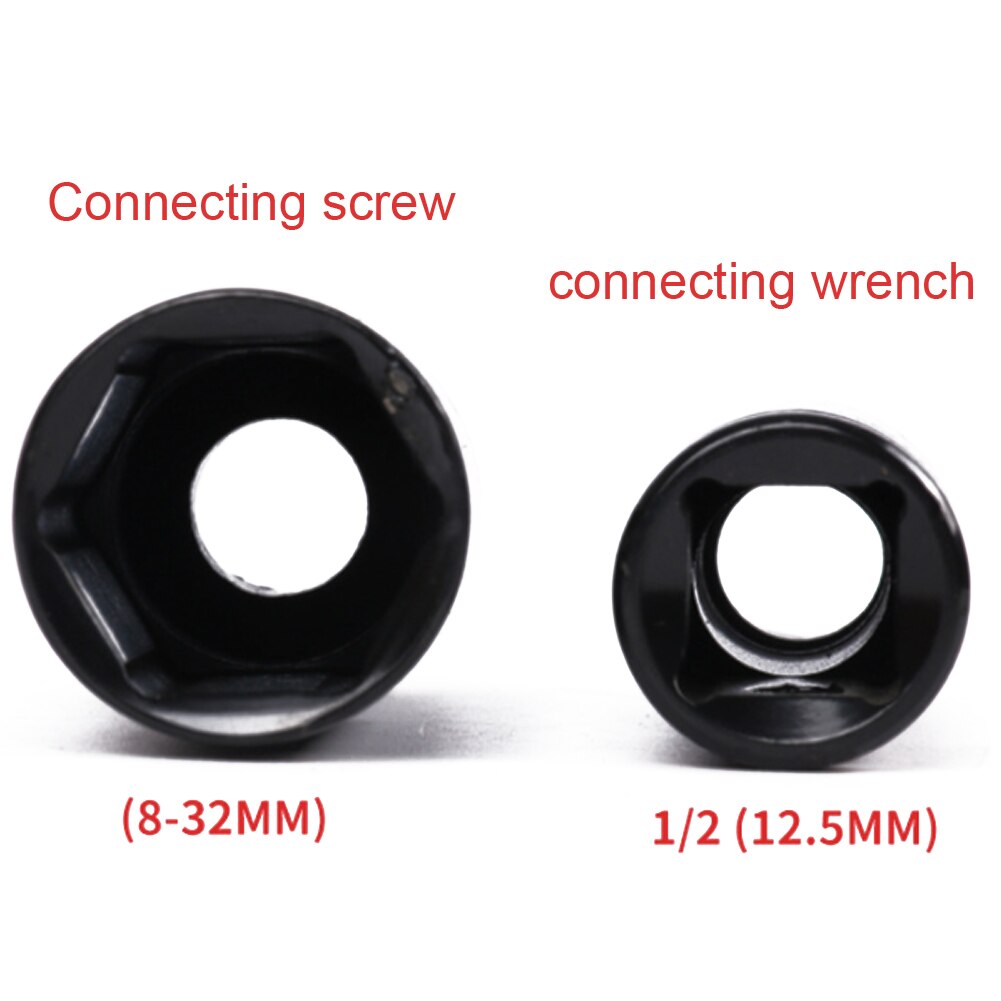 Meterk 1/2 Inch Socket Wrench Set Hexs Socket Head 8~32mm Adapter Spanner Converter Electric Impact Wrench Socket Sets