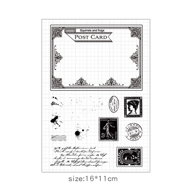 Clear Stamps Postcard Insect Transparent Silicone Stamp for DIY Scrapbooking Album Craft Decoration Rubber Stamp Stationery