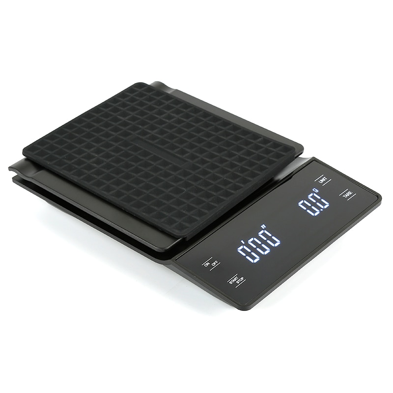3kg/0.1g kaffevægte med timer bærbar elektronisk digital køkkenvægt led bærbar elektronisk køkkenvægt