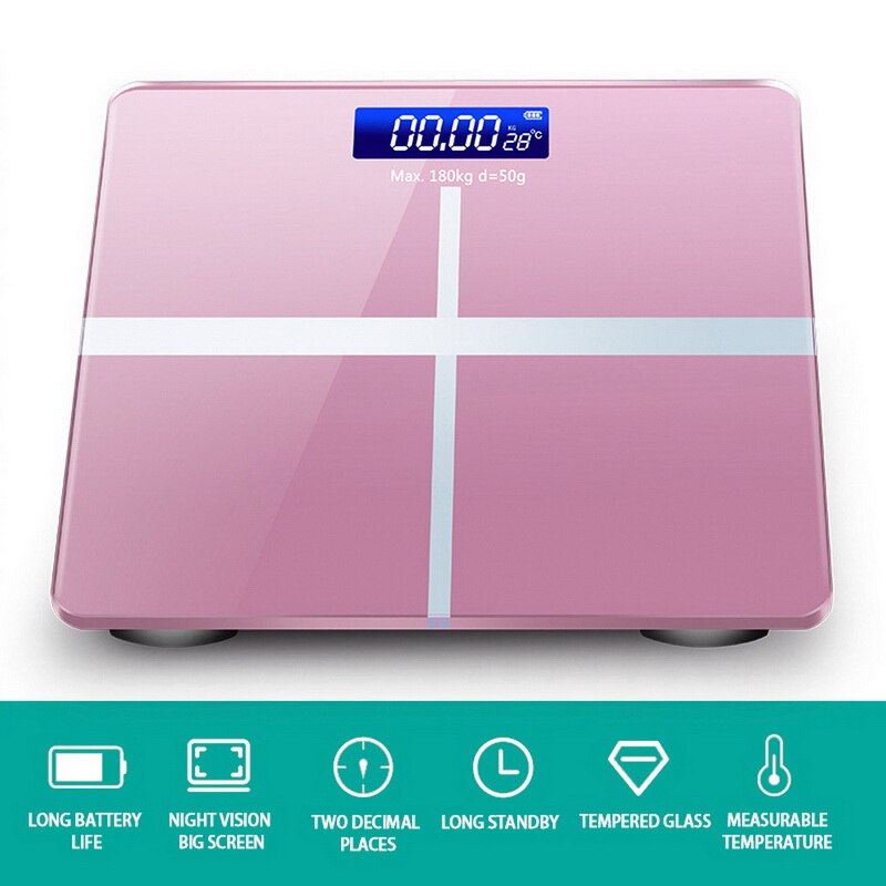 Ledet digital kropsfedt skala gulv præcis smart elektronisk vægt skala badeværelse balance bluetooth app android eller ios bluetooth: Normal 1