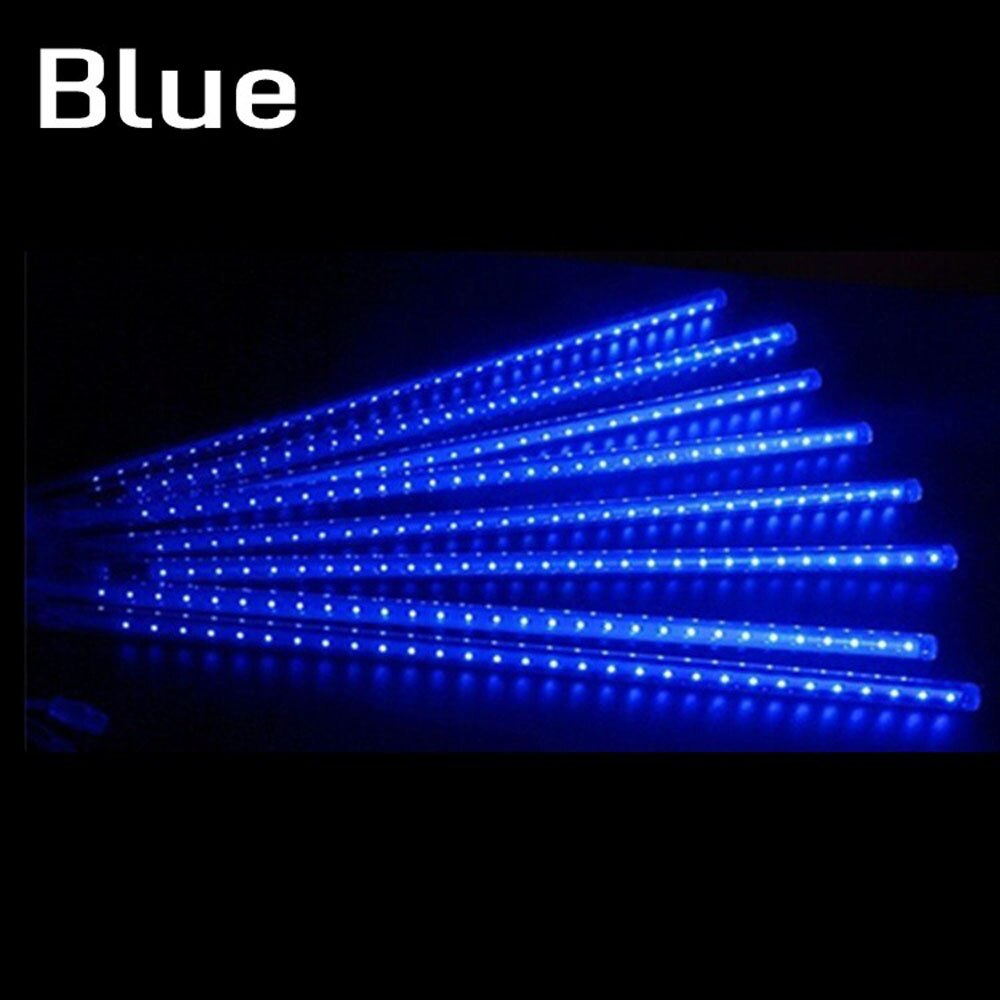 30cm 50cm vanntette meteordusj regn 8- rørs ledet lysstreng til utendørs juledekorasjon tre eu/oss plugg: Blå / 30cm