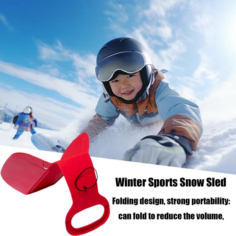 freundlicher Snowboard Tragbare Faltbare Schnee Schlitten Bord schwer Pflicht Sand Schlitten Winter Spielzeug Doppelseitige Schnee Schieberegler Mit Griff Für Schnee