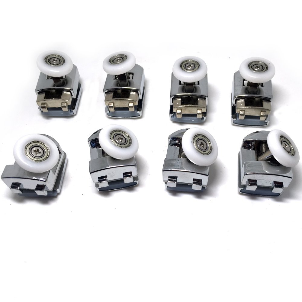 8 x Top Bottom Enkele Douche Rollers/Lopers Vervangingen 23mm/25mm wiel diameter