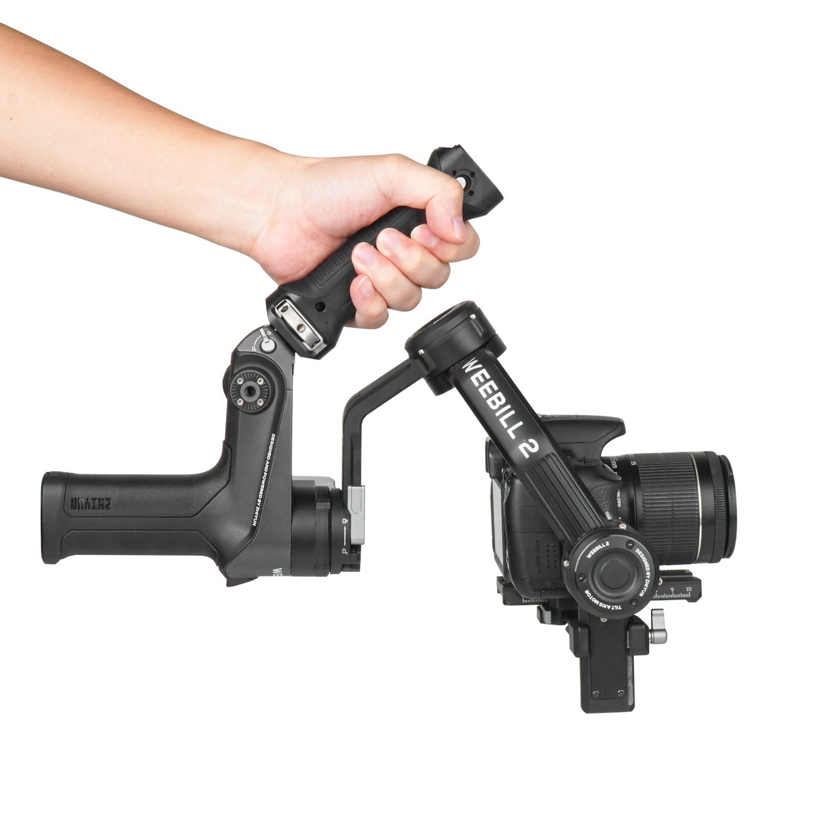 Eachrig Handvat Grip Voor Zhiyun Weebill 2 Met 1/4 3/8 Bevestigingsgaten En Cold Shoe Extension Monitor Mount