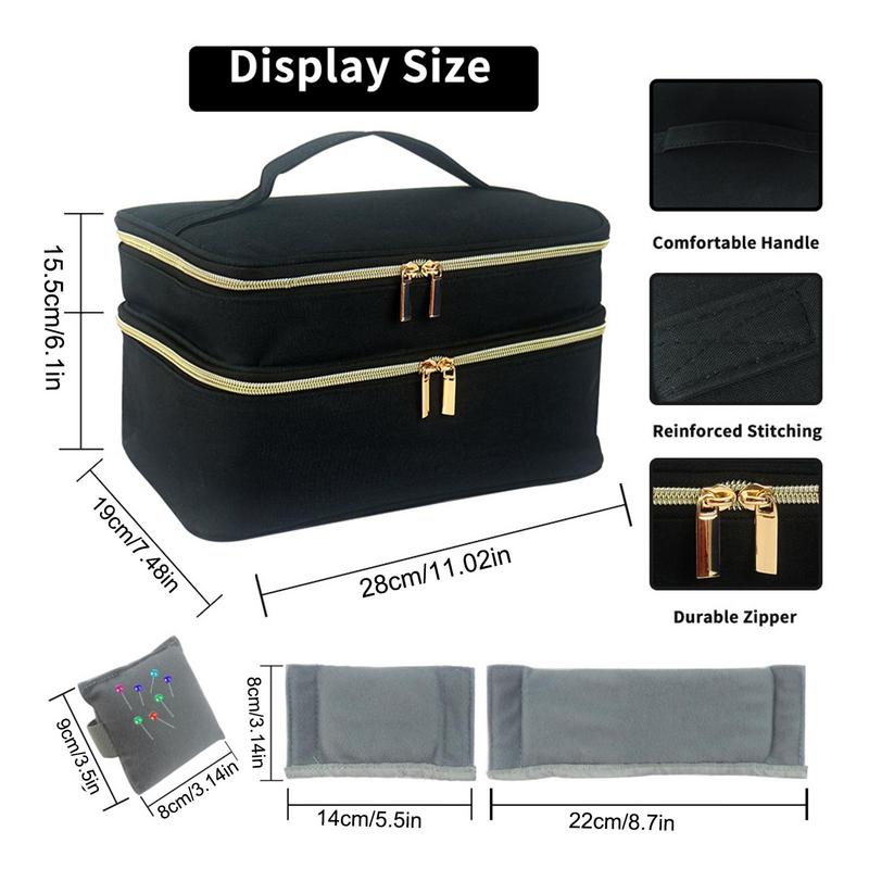 Organizzatore di stoccaggio per cucito Organizzatore di accessori per cucito di grandi dimensioni Scatola di immagazzinaggio per accessori per cucire per aghi per filo, spille, bottoni