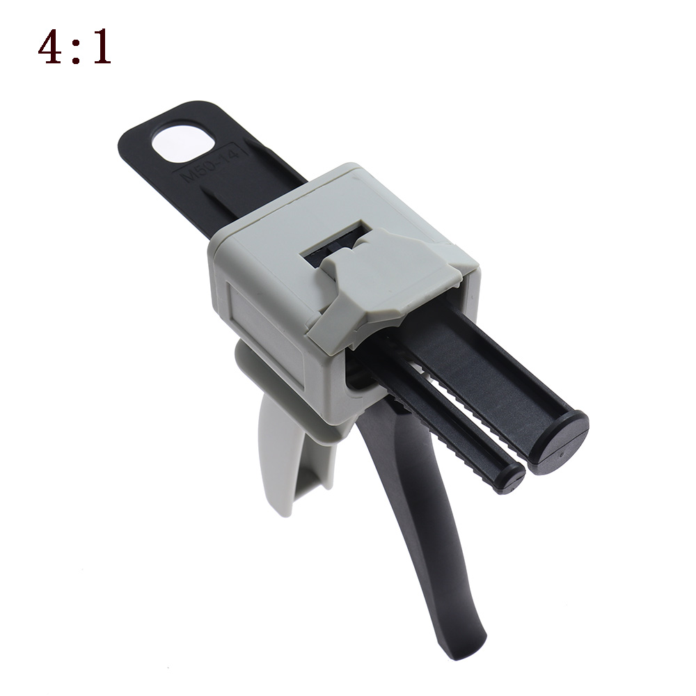 50 ml Twee Componenten AB Epoxy Kit Lijmpistool 1:1 2:1 Applicator Lijm Adhensive Squeeze Gemengde Handmatige Kitpistool Dispenser: WHITE