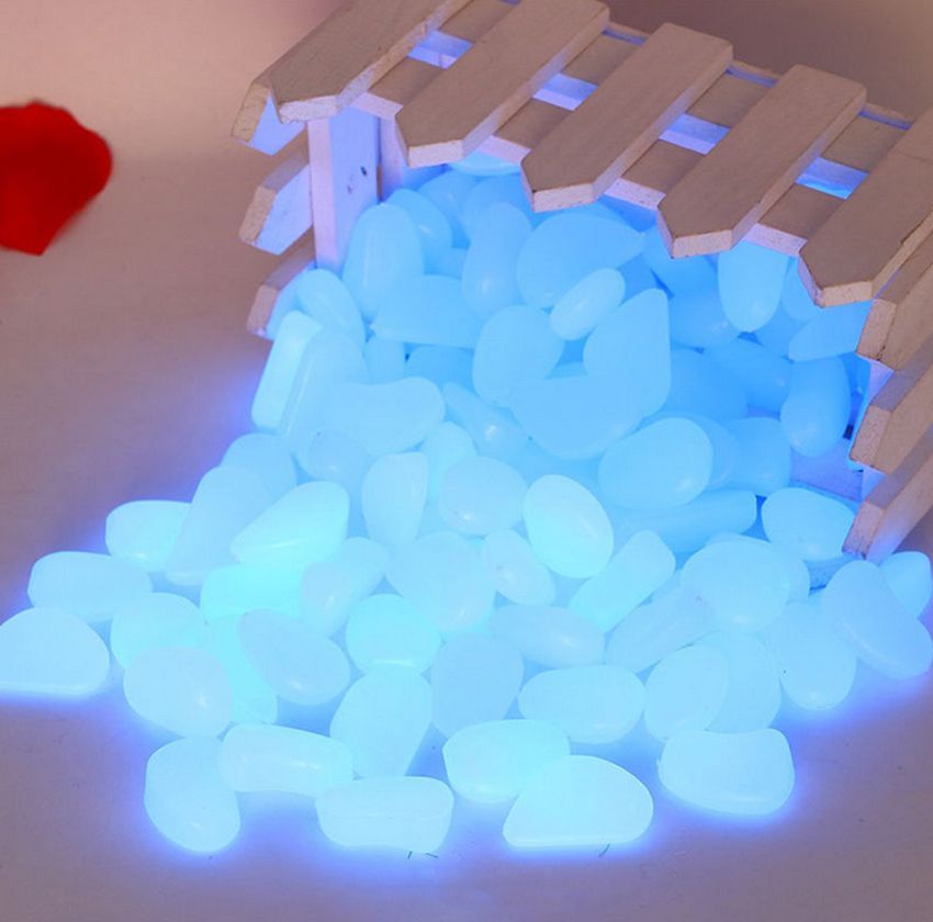 Pierres scintillantes dans le noir, 10 pièces, décor d'aquarium, galets lumineux pour passerelle, jardin, fête, 3
