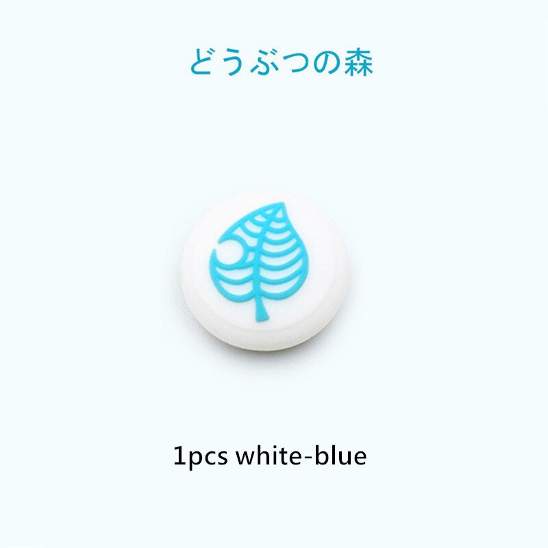 Caso sveglio Della Copertura per nintendo_switch Presa Pollice Stick Analogico Tappi Per nintendo NS Lite caso Della Copertura per nintend interruttore accessori: 1pcs white blue