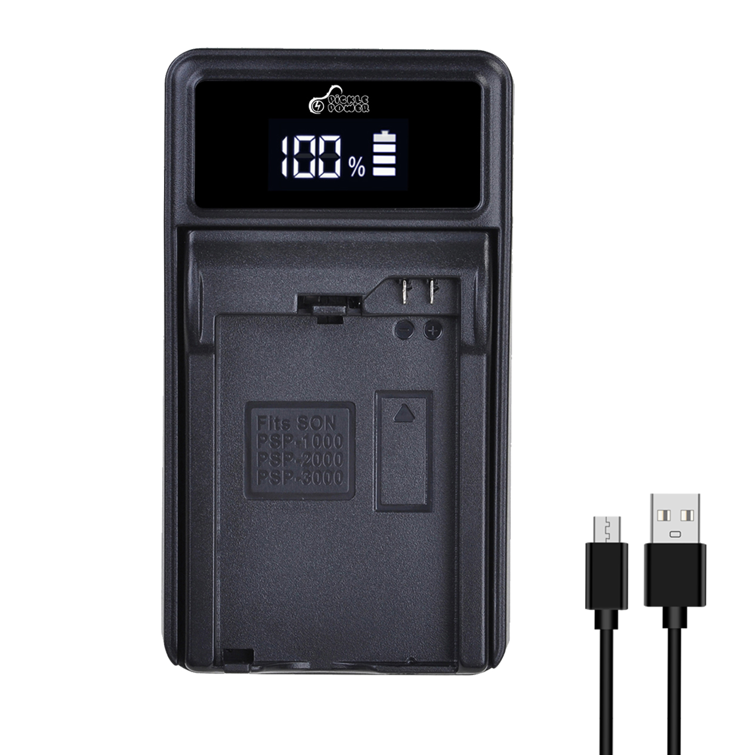 Pickle Power-Batería de 3600mAh para Sony PSP 1000 PSP-S110, Cargador USB LED para consola portátil Sony PSP 1000, PlayStation