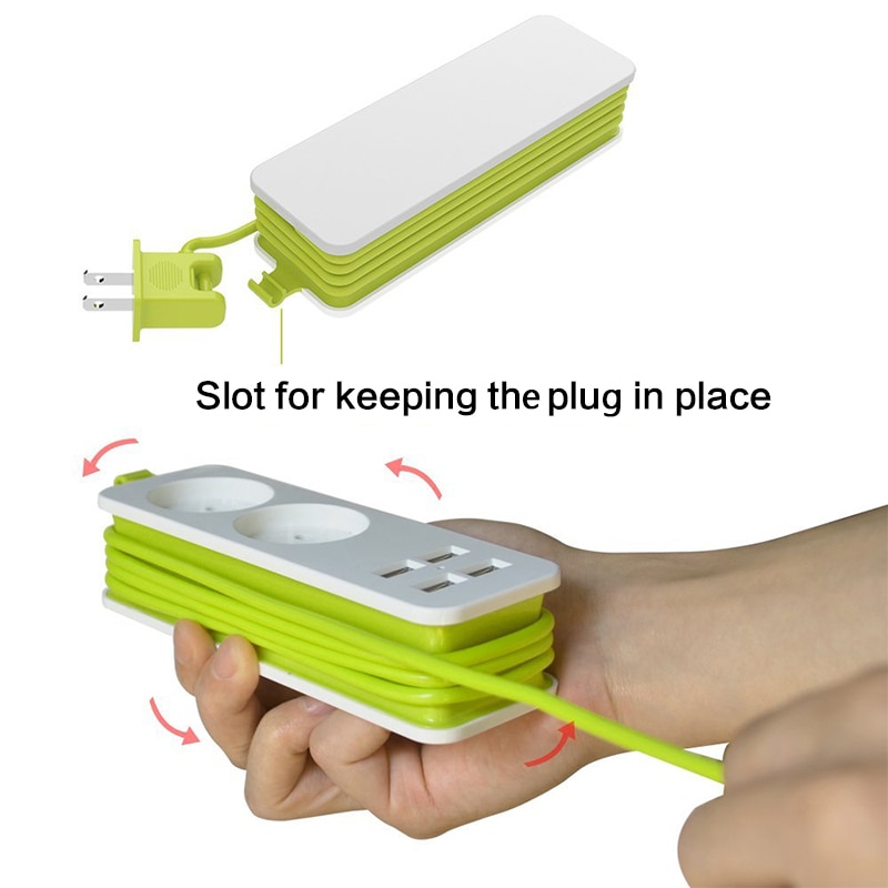 1200W EU Plug adapter Power Strip 4 USB 1.5M Extension Cable Board Multiple Socket House Power Smartphones Tablet Charger panel