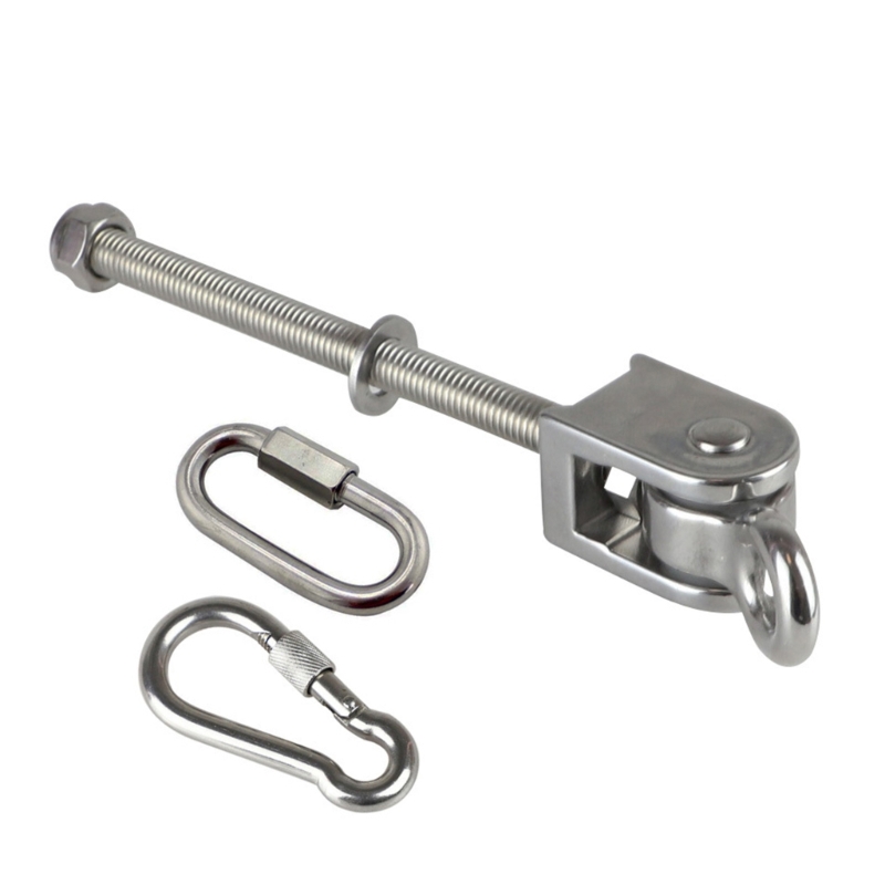 Hammock Swing Hanger Carabiner Hook Stainless Steels Swing Hook with Bearing for Indoor/Outdoors Swing Hardware Enduring
