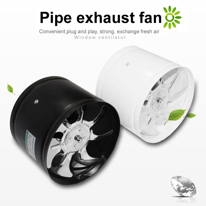 200mm ventilator voor keuken, AC220V pijplijn ventilator voor ventilatie, 8 inch hoge snelheid mute ventilator voor keuken wc