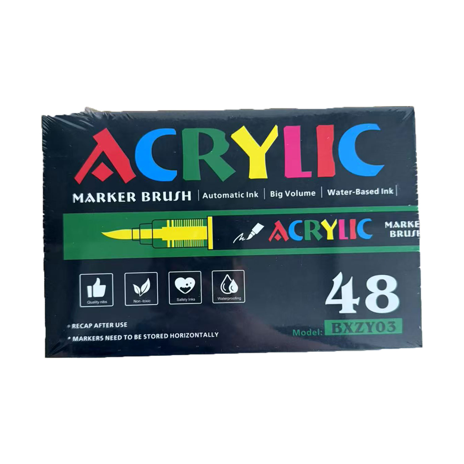 12-80 Colors Acrylic Paint Pens Markers Brush Tip Paint Markers For Rock Painting Wood Canvas Stone,Christmas DIY Crafts: Burgundy