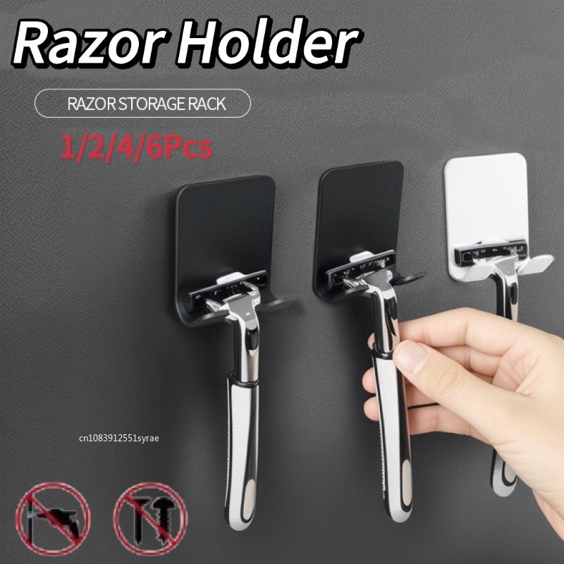 Porte-rasoir multifonction pour hommes, crochet de rangement pour rasoir, étagère murale, support pour rasoir, salle de bains, accessoires de cuisine, crochets