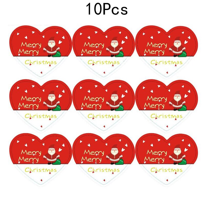 90 Stks/partij Vrolijk Kerstfeest Sneeuwpop Hart Verzegelen Sticker Adhesive Seal Sticker