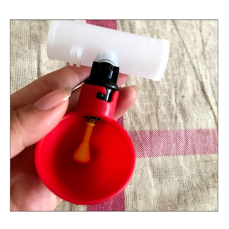 Abreuvoir Automatique VANZACK 12 Abreuvoirs Automatiques Pour Poules - Gobelets Réglables Rouge ABS Pour Poulailler élevage Volaille Domestique